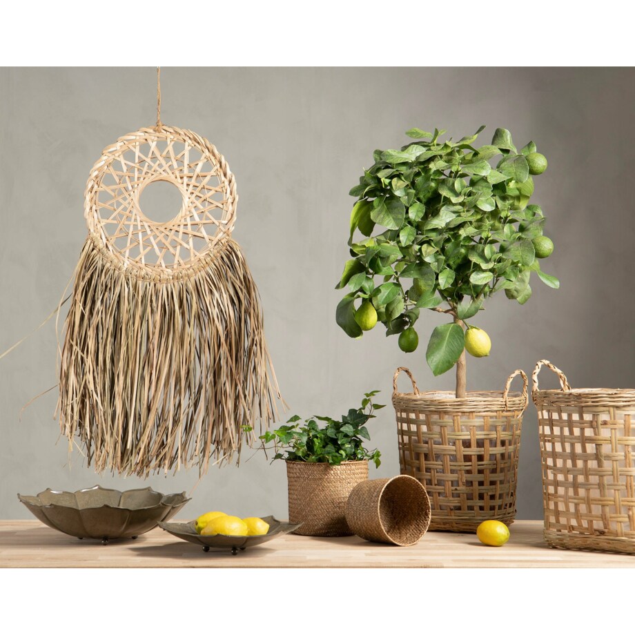 3 szt. DONICZKA KOSZ BAMBUSOWA styl boho NATURALNA