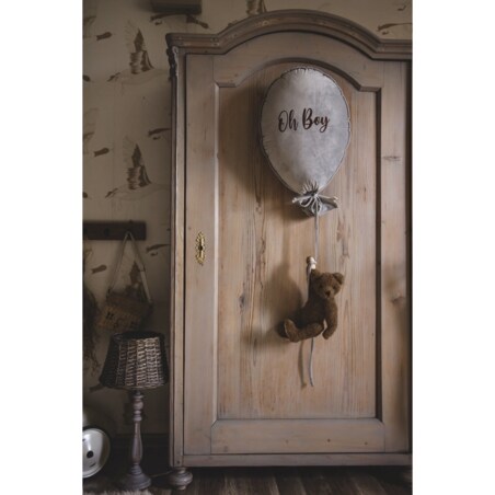 DECORATIVE BALLOON DELUX SILVER GREY - HELLO, GRAPHIT