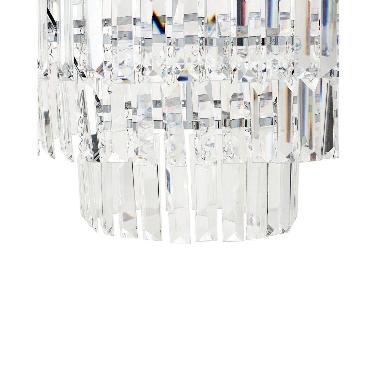 Żyrandol z kryształkami srebrny AMENEIRO