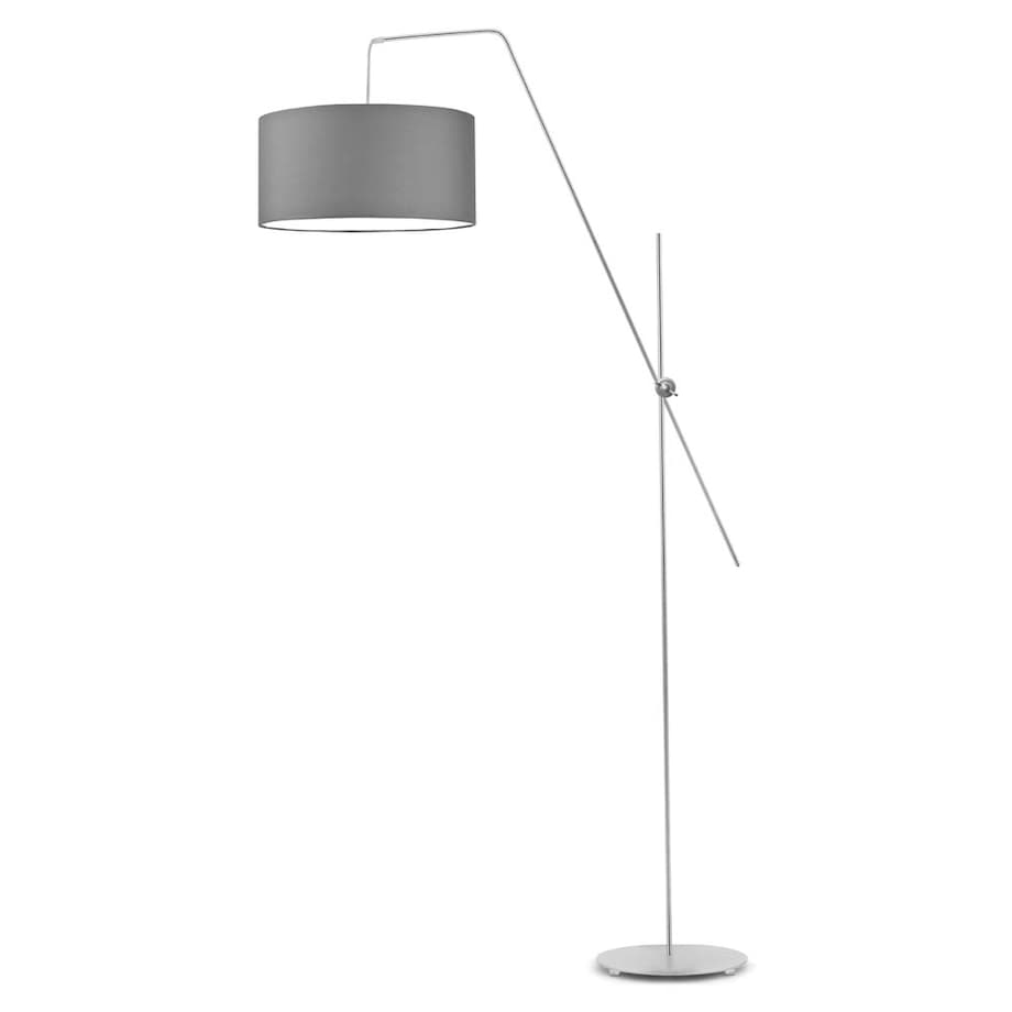 Lampa stojąca podłogowa przegubowa regulowana z abażurem walec MODERN