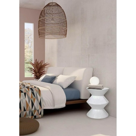 Okrągły stolik Turn KH010100228 King Home do sypialni biały