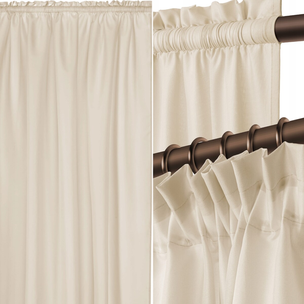 Zasłona Ogrodowa Wodoodporna Tarasowa na Taśmie Żabki Tunel Haczyki 140 x 250