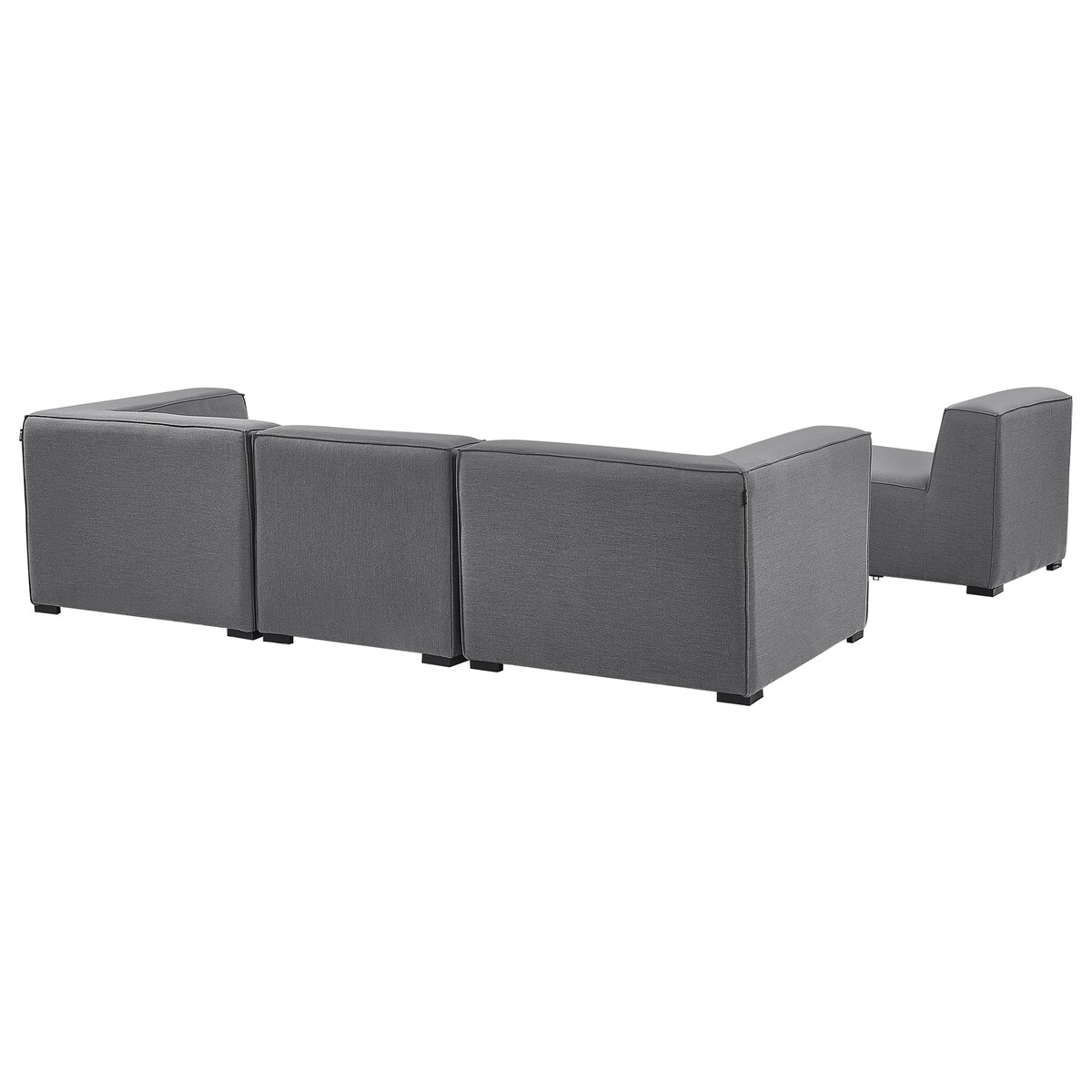 Sofa ogrodowa z otomaną dla 4 osób AREZZO Szary Modułowy