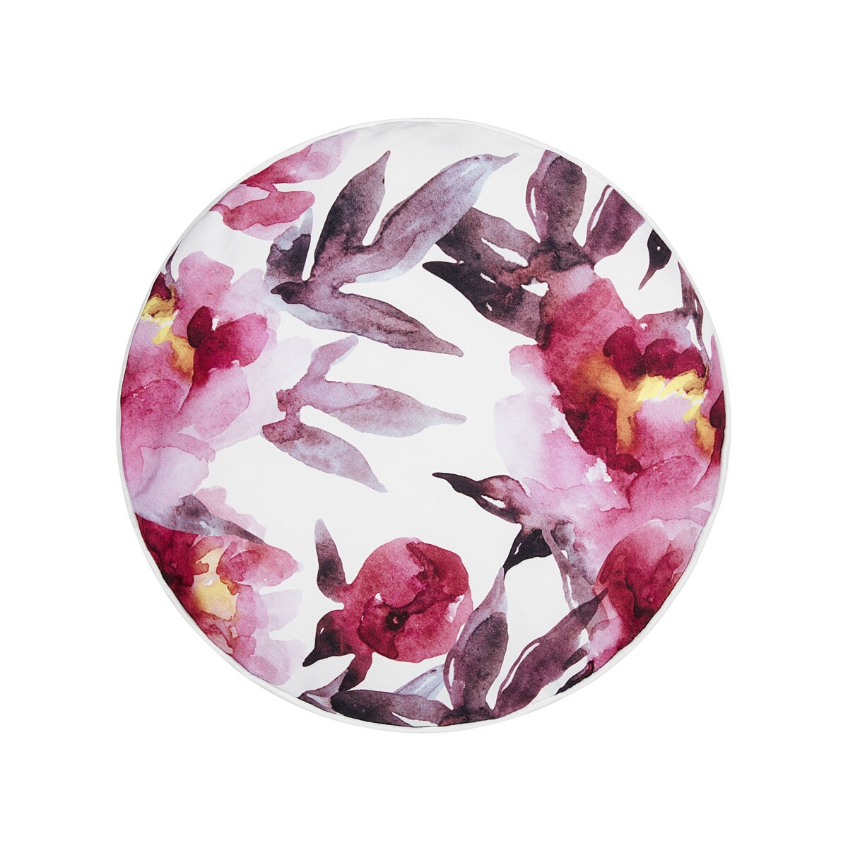 2 poduszki ogrodowe w kwiaty 40 cm biało-różowe LANROSSO