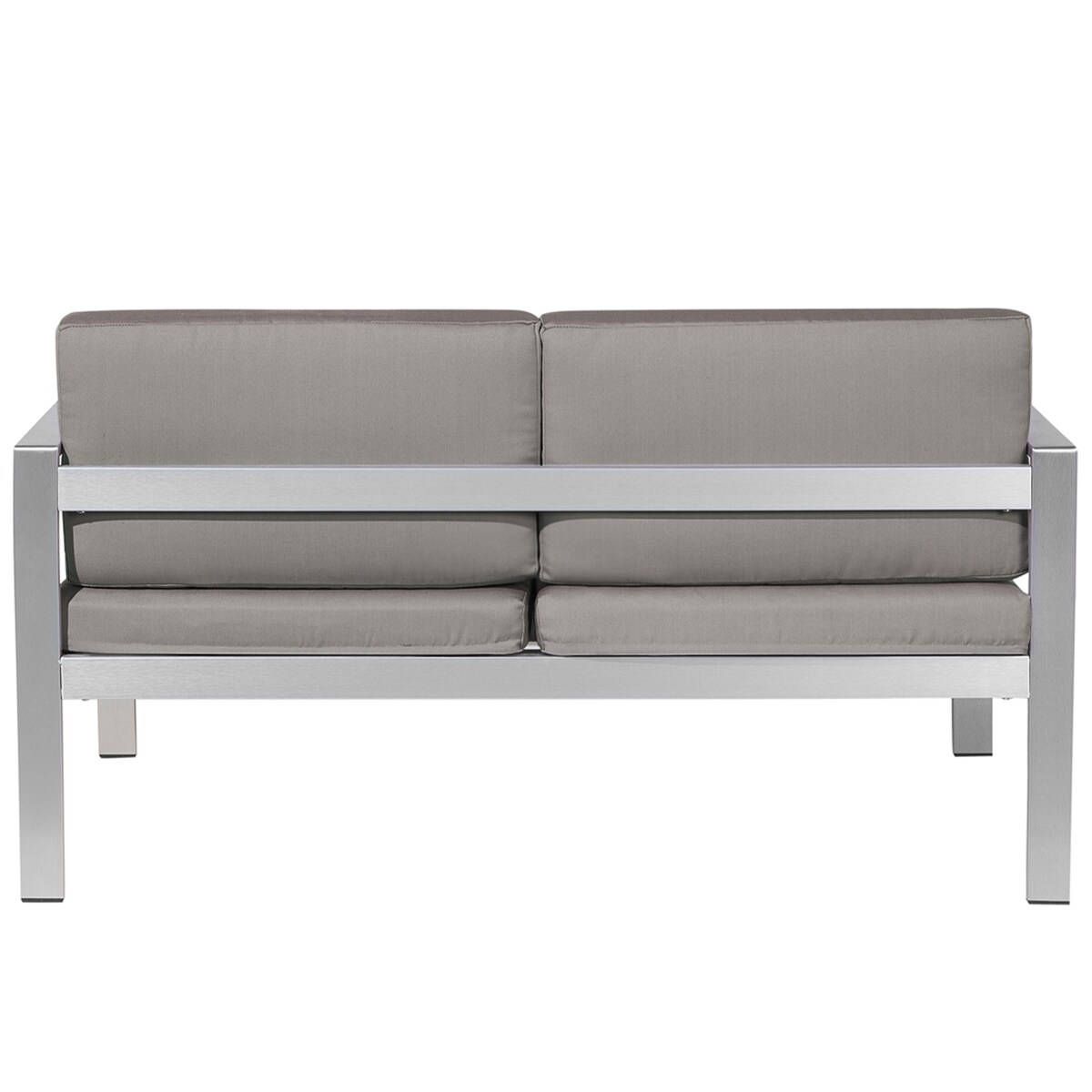 Ławka ogrodowa z poduchą SALERNO 142 cm Metal Ciemnoszary