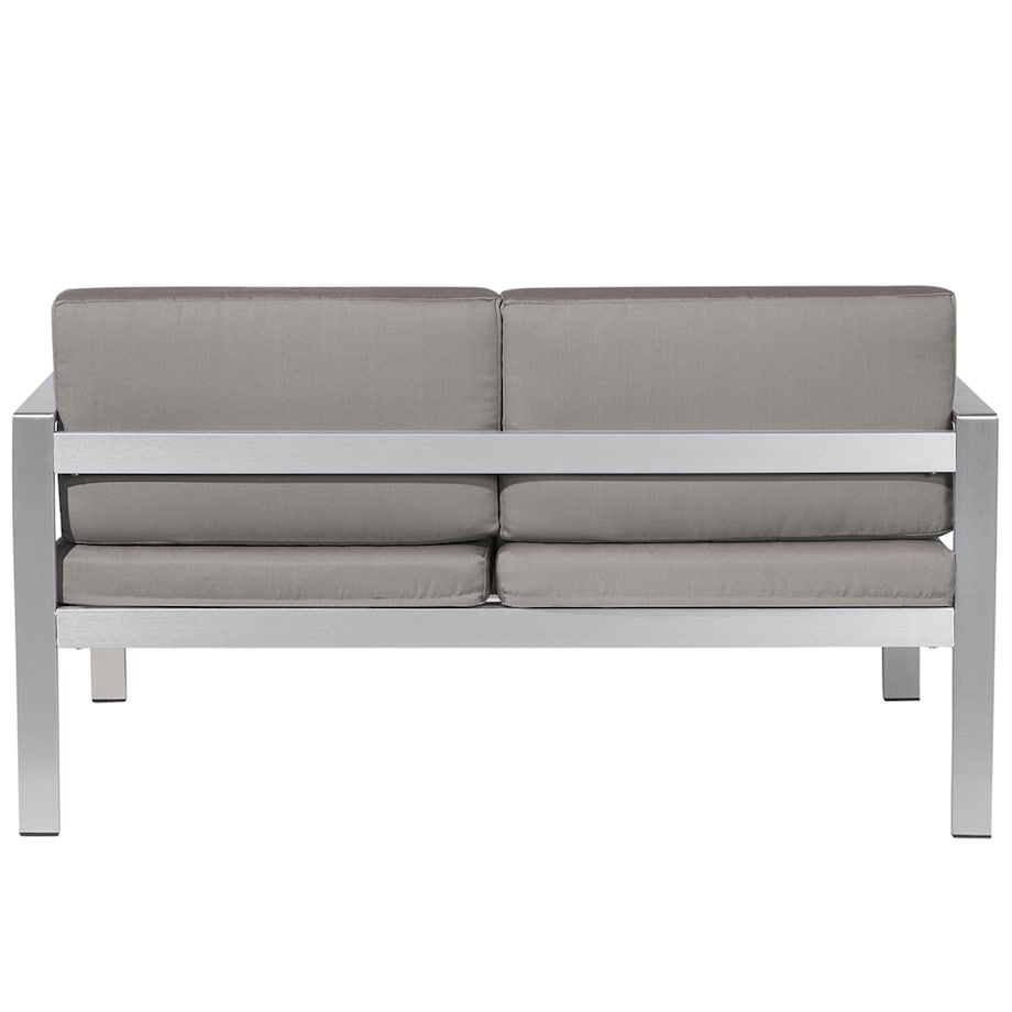 Ławka ogrodowa z poduchą SALERNO 142 cm Metal Ciemnoszary