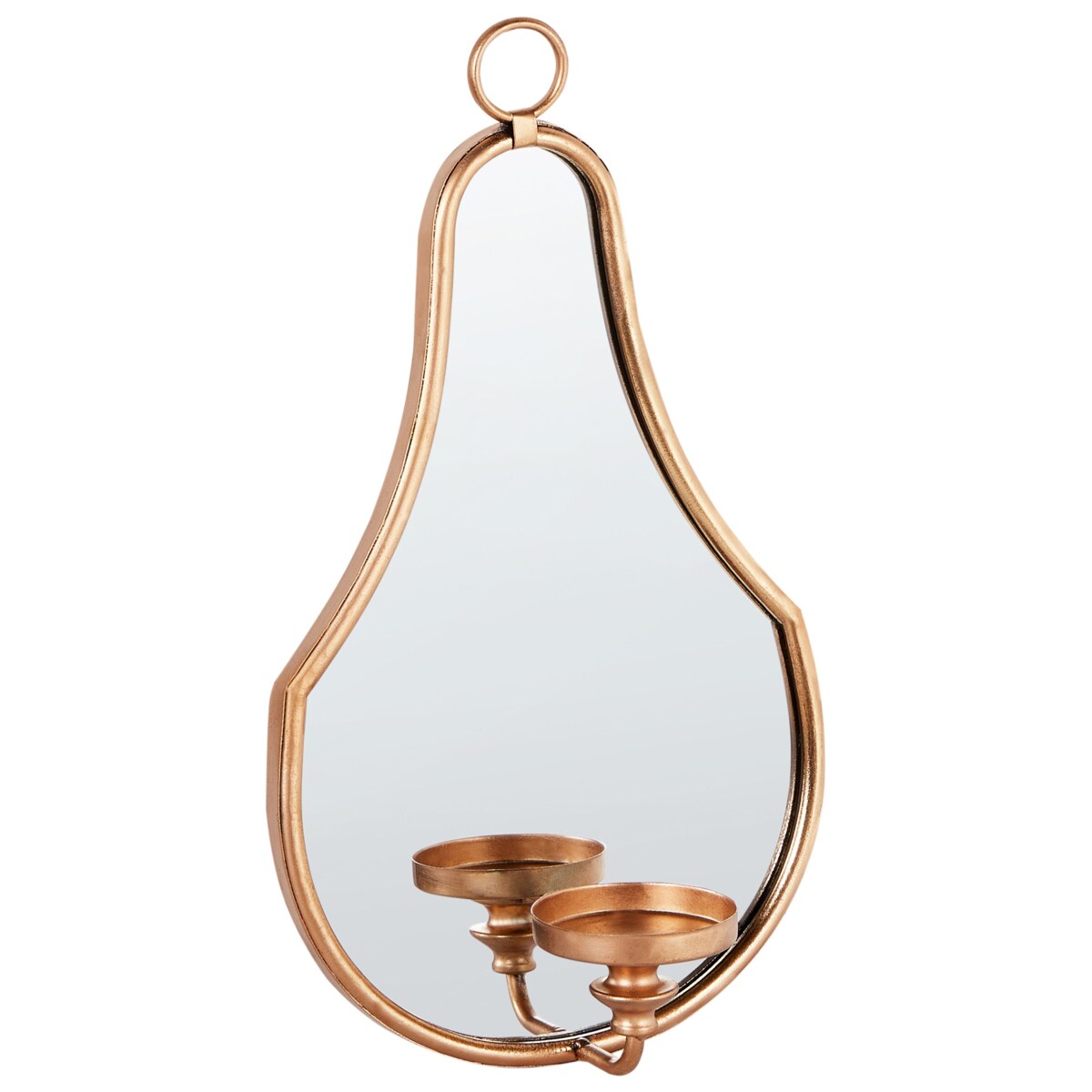 Świecznik wiszący BAZARNES Metal 45 cm Złoty