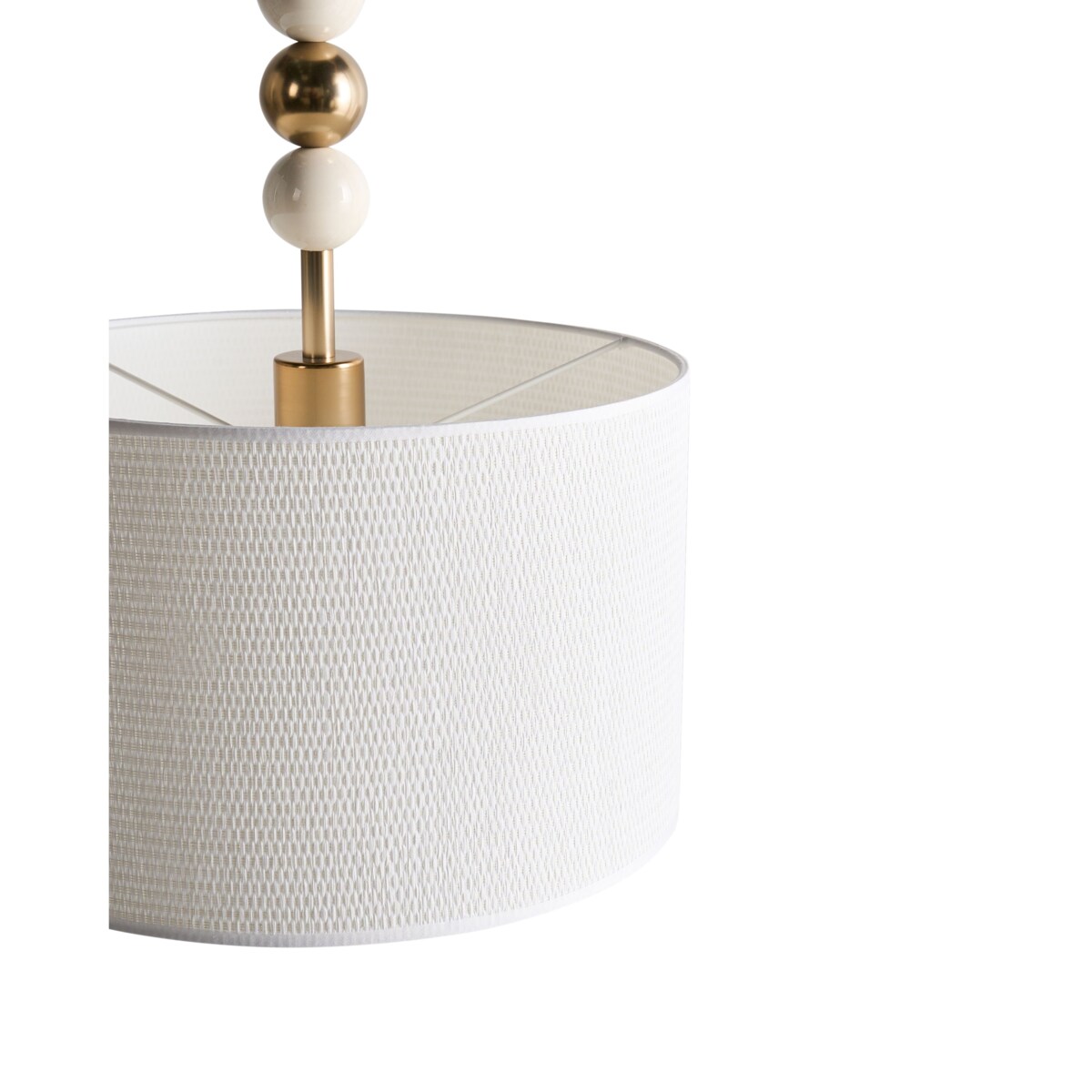 Lampa wisząca LOKY Metal Mosiężny/beżowy