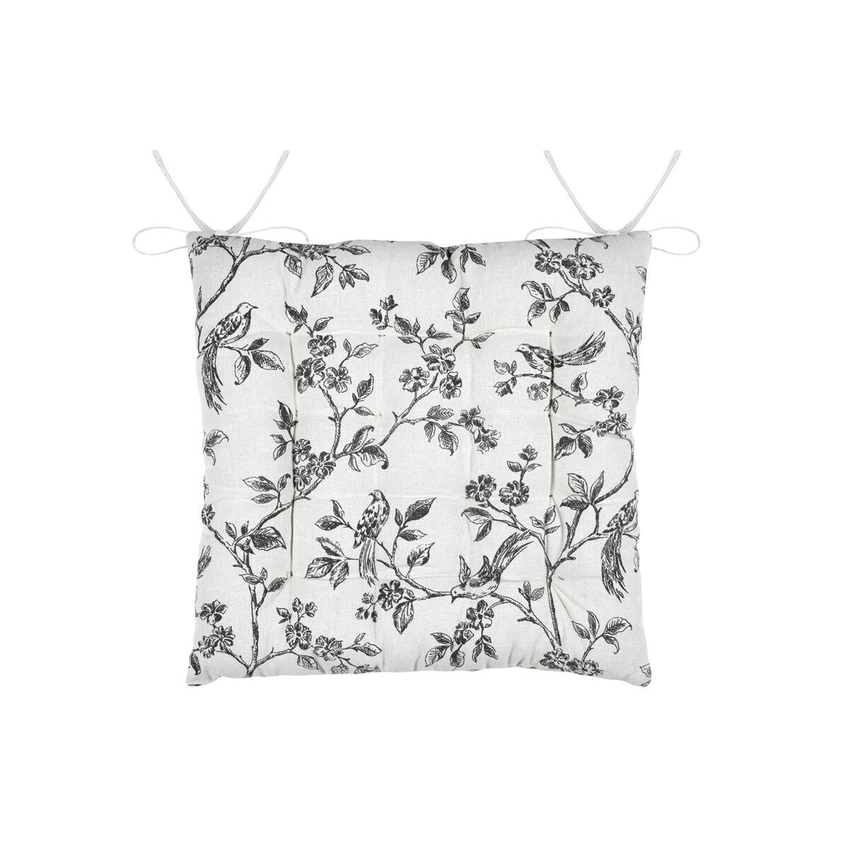 Poduszka na krzesło z efektem lnu, CLARINE, 38 x 38 cm