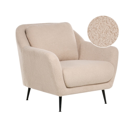 Fotel EIBY Boucle Beżowy