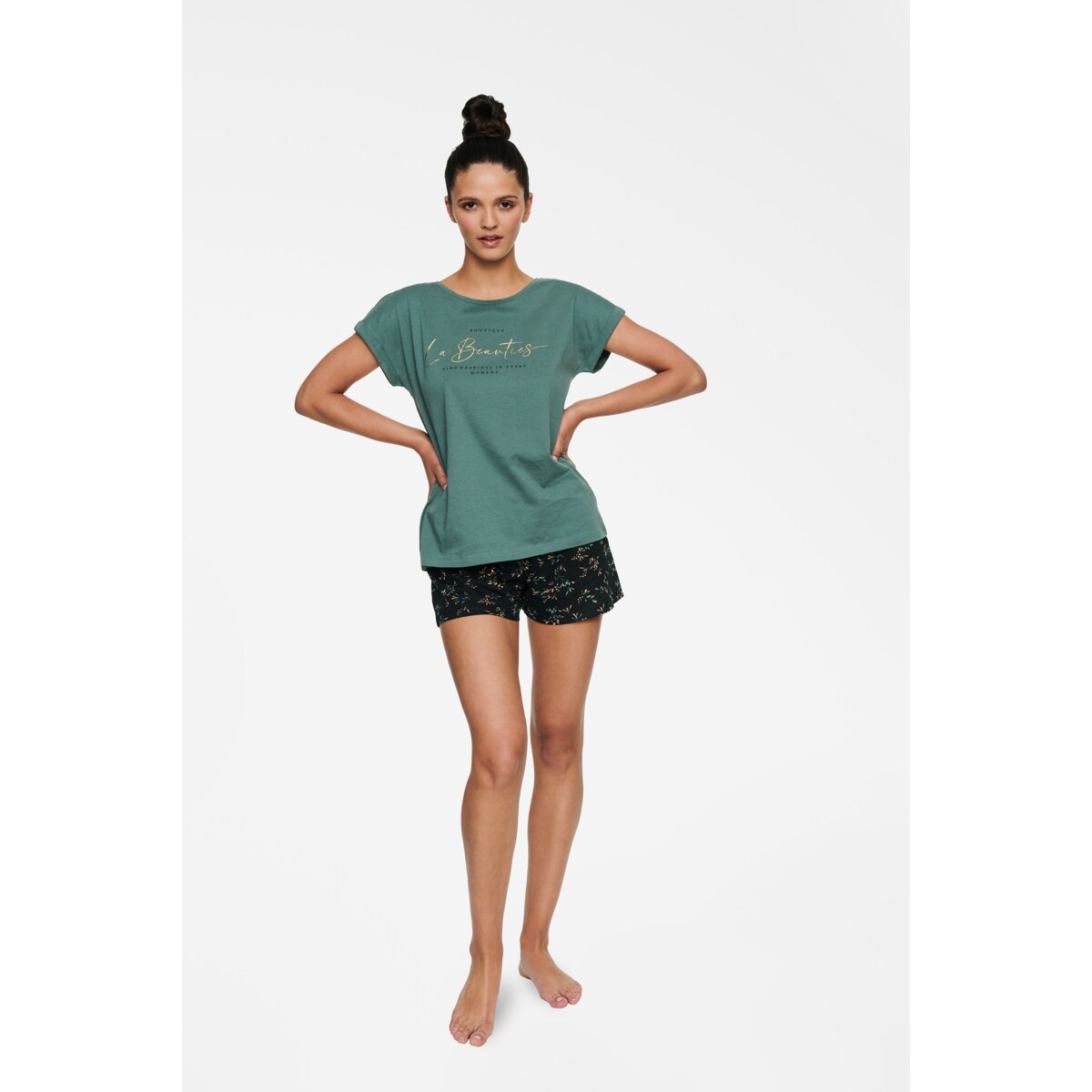 Piżama Herb 40102-97X Zielono-Czarna Zielono-Czarny, XL