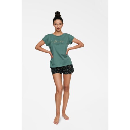 Piżama Herb 40102-97X Zielono-Czarna Zielono-Czarny, XL