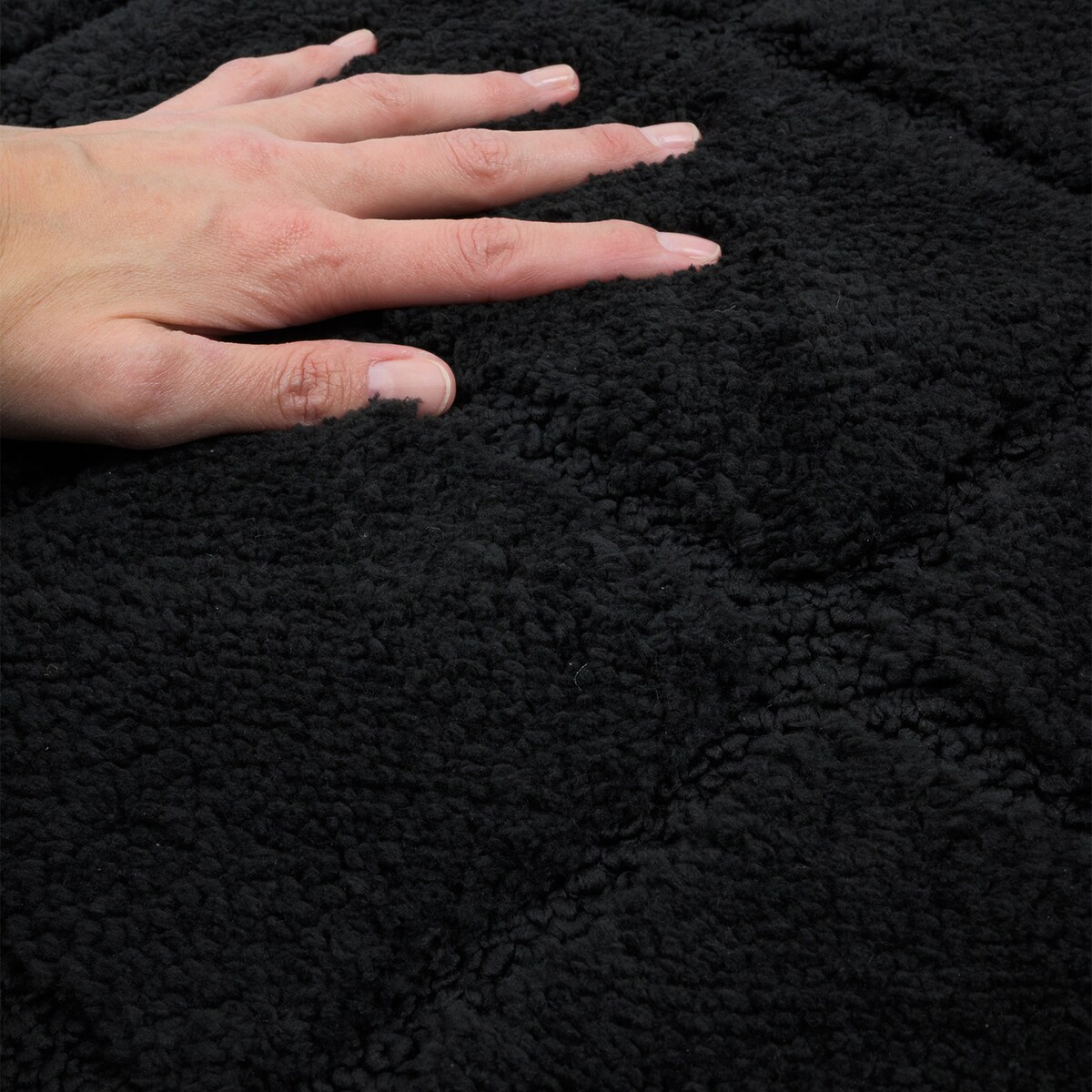 Zestaw 2szt Dywanik łazienkowy Soft 40x60 cm antypoślizgowy czarny