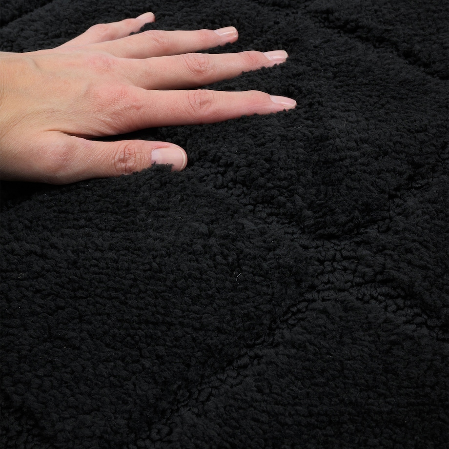 Zestaw 2szt Dywanik łazienkowy Soft 40x60 cm antypoślizgowy czarny