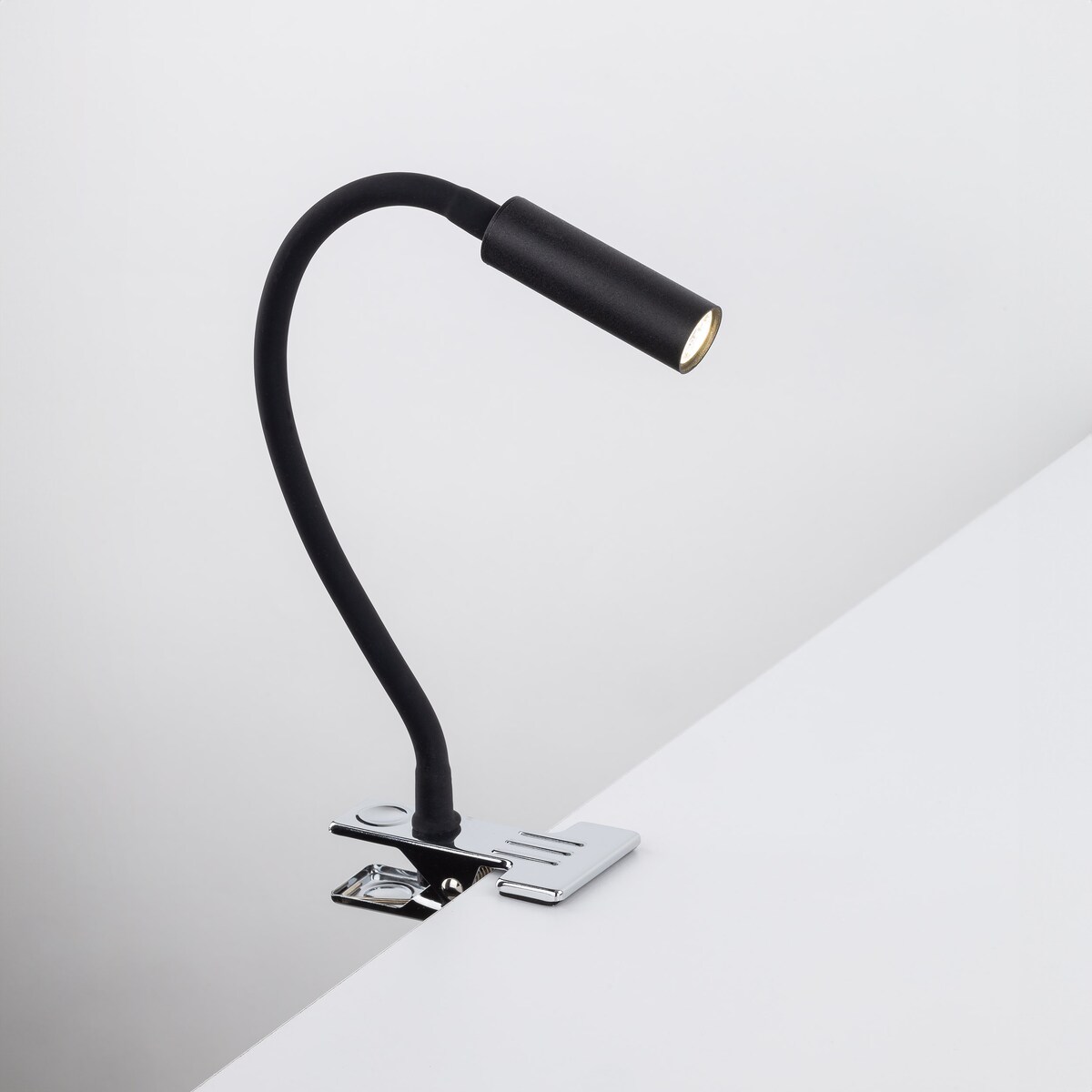 Lampa biurkowa na klips LAGOS BLACK TK Lighting czarna G9 do pracy nauki czytania 27 cm
