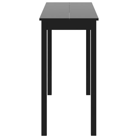 vidaXL Stolik barowy z MDF, czarny, 115 x 55 x 107 cm