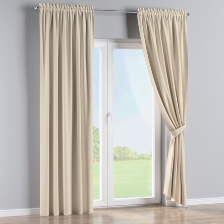 Zasłona na kanale z grzywką 1 szt. 130x245 beżowy