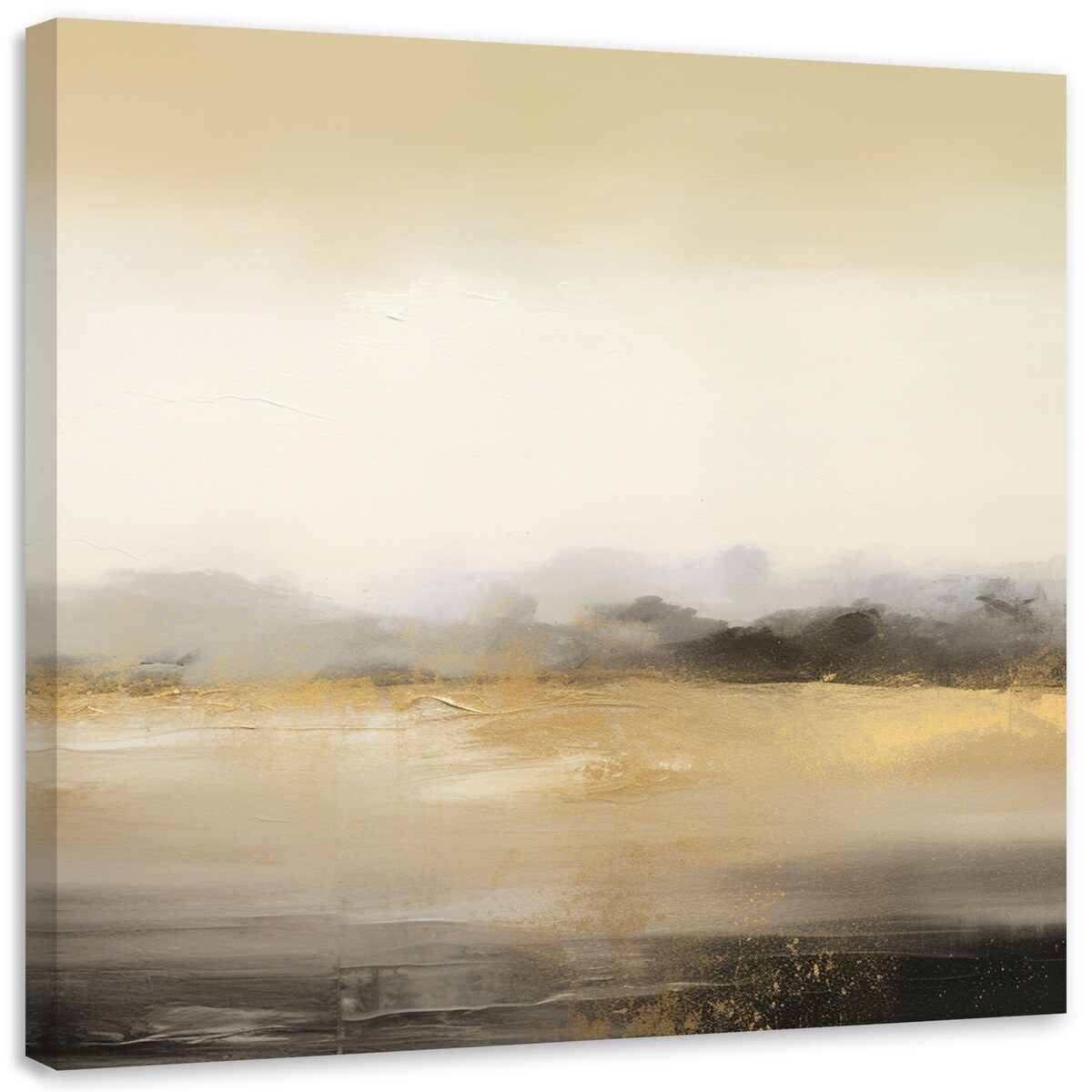 Abstrakcyjny Nowoczesny Obraz do salonu sypialni biura Tekstura Loft Złoty Beżowy 60x60