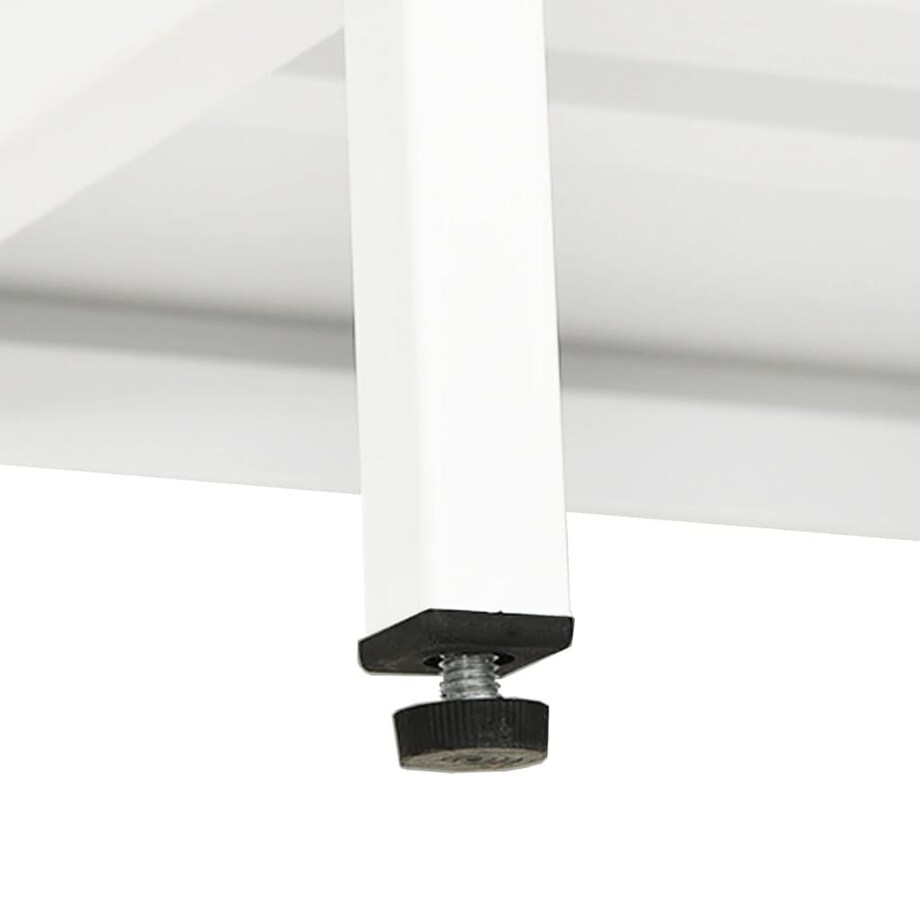 vidaXL Szafka pod telewizor, biała, 90x30x44 cm, stal i szkło