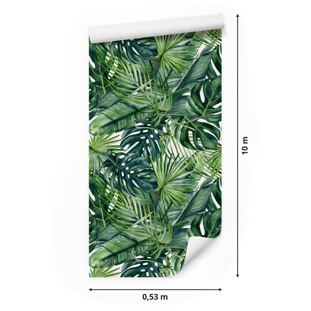 Tapeta Liście TROPIKALNE Malowane Akwarelą