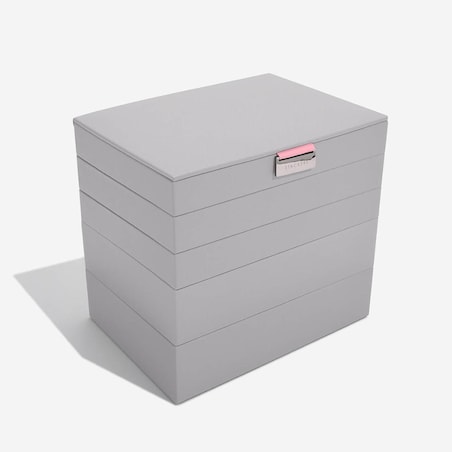 Szkatułka na biżuterię Stackers pięcioelementowa classic szaro-różana