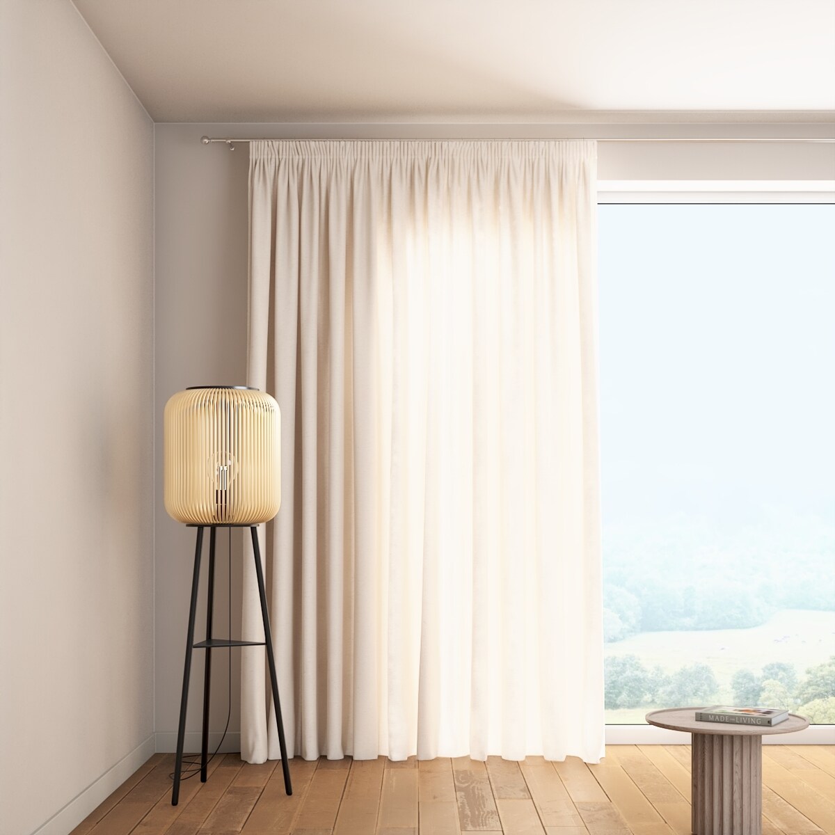 Zasłona na taśmie marszczącej 1 szt. 130x260 beżowy melanż