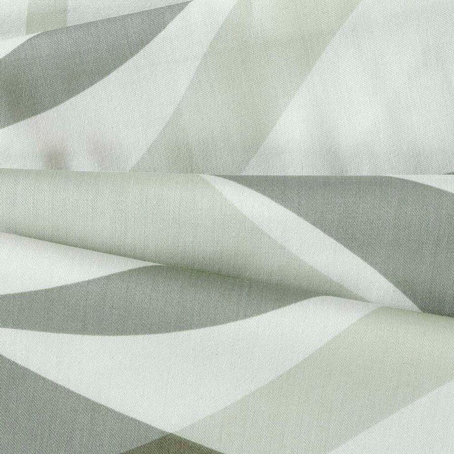 Pościel satyna bawełniana 200x220 Exclusive Grace zielona w dekoracyjne liście