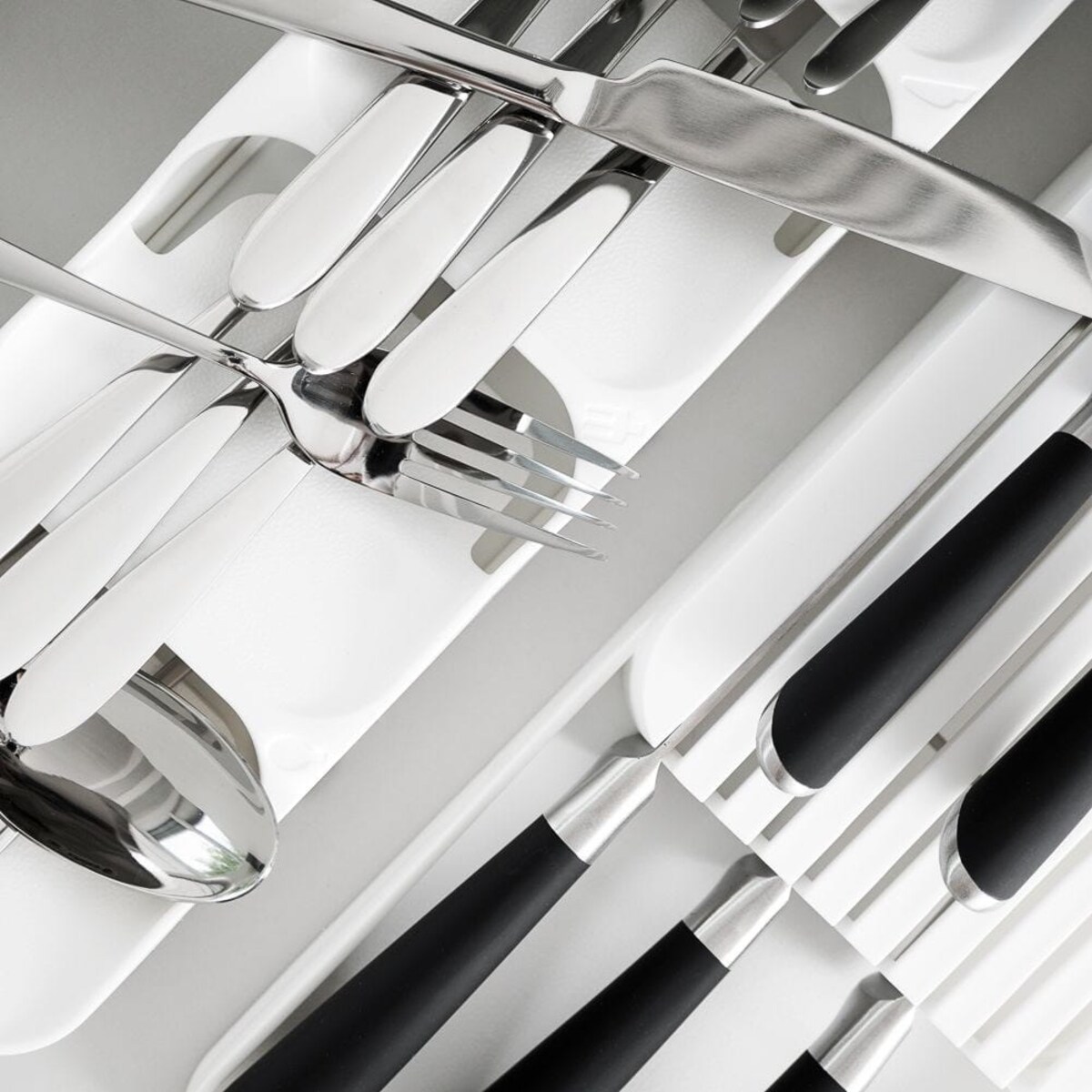 Organizer Wkład do Szuflady na sztućce Biały 39 x 11,5 x 5,5 cm