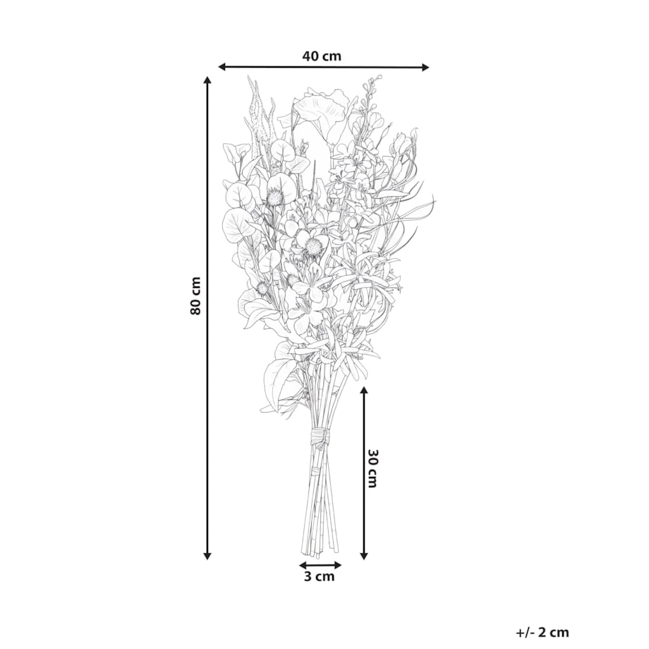 Bukiet sztucznych kwiatów ARGALO 80 cm Kolorowy