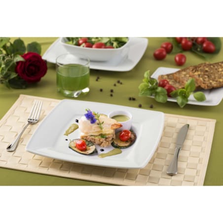 Zestaw talerzy dla 6 osób 18 el. Victoria biała LB16 (0000)