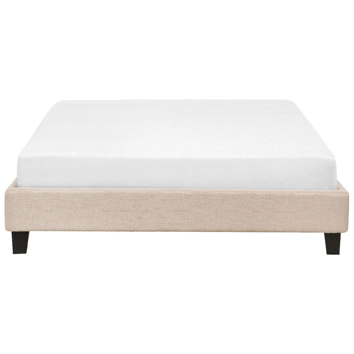 Łóżko tapicerowane bez zagłówka 140 x 200 cm beżowe ROANNE