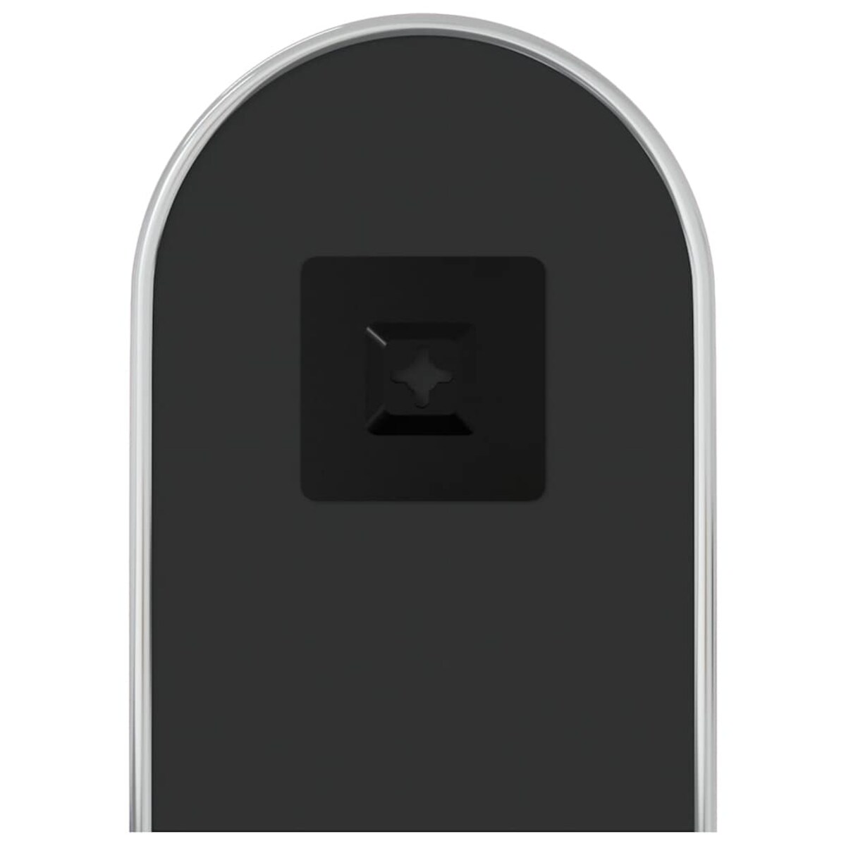 vidaXL Lustro ścienne, srebrne, 40x15 cm, owalne