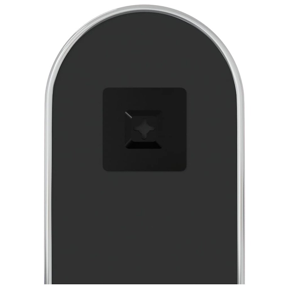 vidaXL Lustro ścienne, srebrne, 40x15 cm, owalne