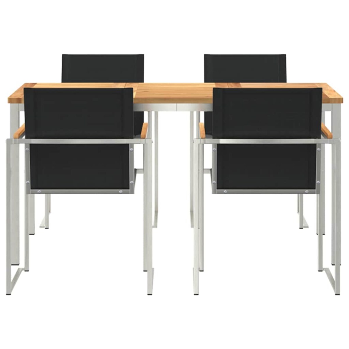 vidaXL Zestawdojedzeniawogrodzie 5 pcs DrewnoTekowe