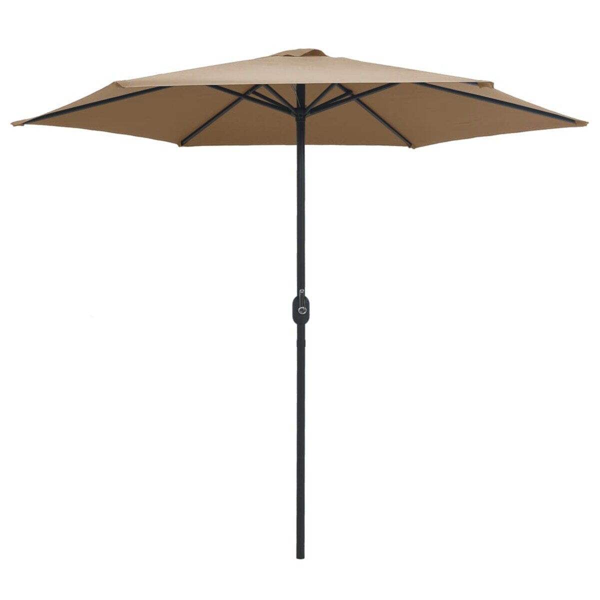vidaXL Parasol ogrodowy na aluminiowym słupku, 270x246 cm, taupe