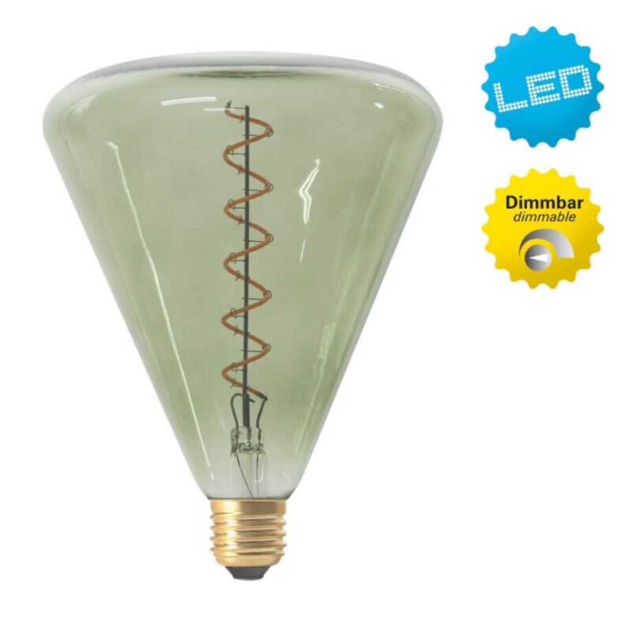 Zielona żarówka dekoracyjna LED 4W E27 filamentowa biała ciepła