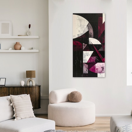 Obraz do salonu biura kuchni, Abstrakcyjne kształty burgundowy