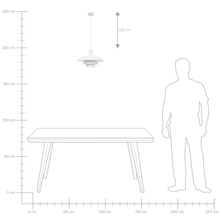 Lampa wisząca HILBA Metal Biały