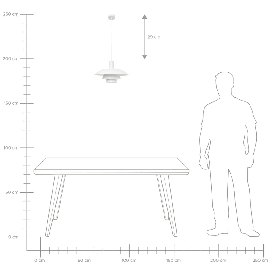 Lampa wisząca HILBA Metal Biały