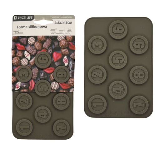 forma silikonowa choko numbers do pralinek i czekolady