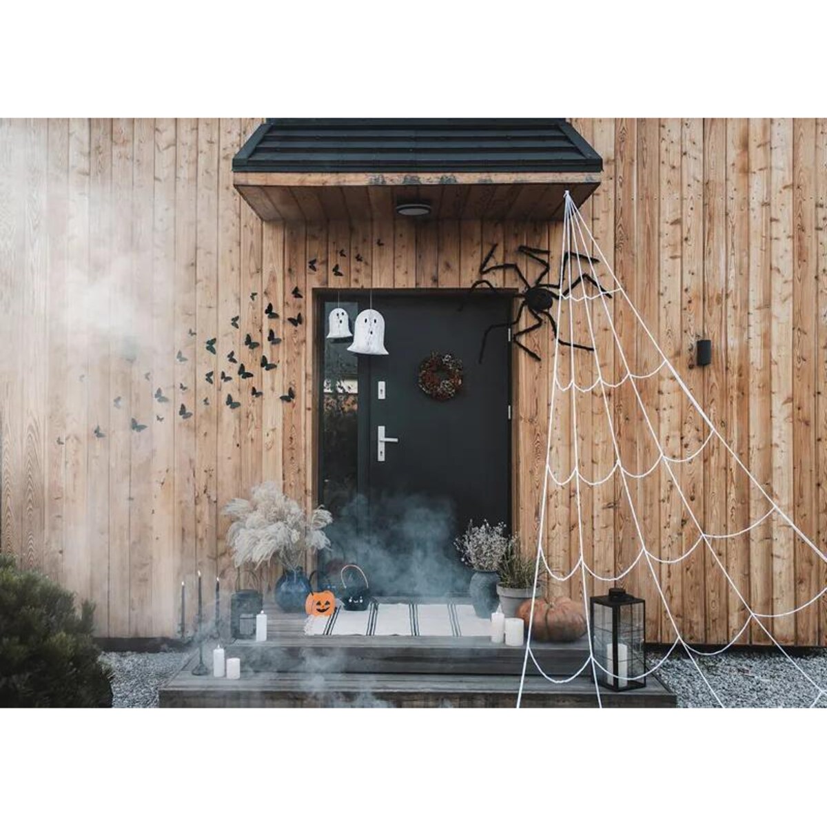 Dekoracja Pajęczyna, biały, 5x4cm