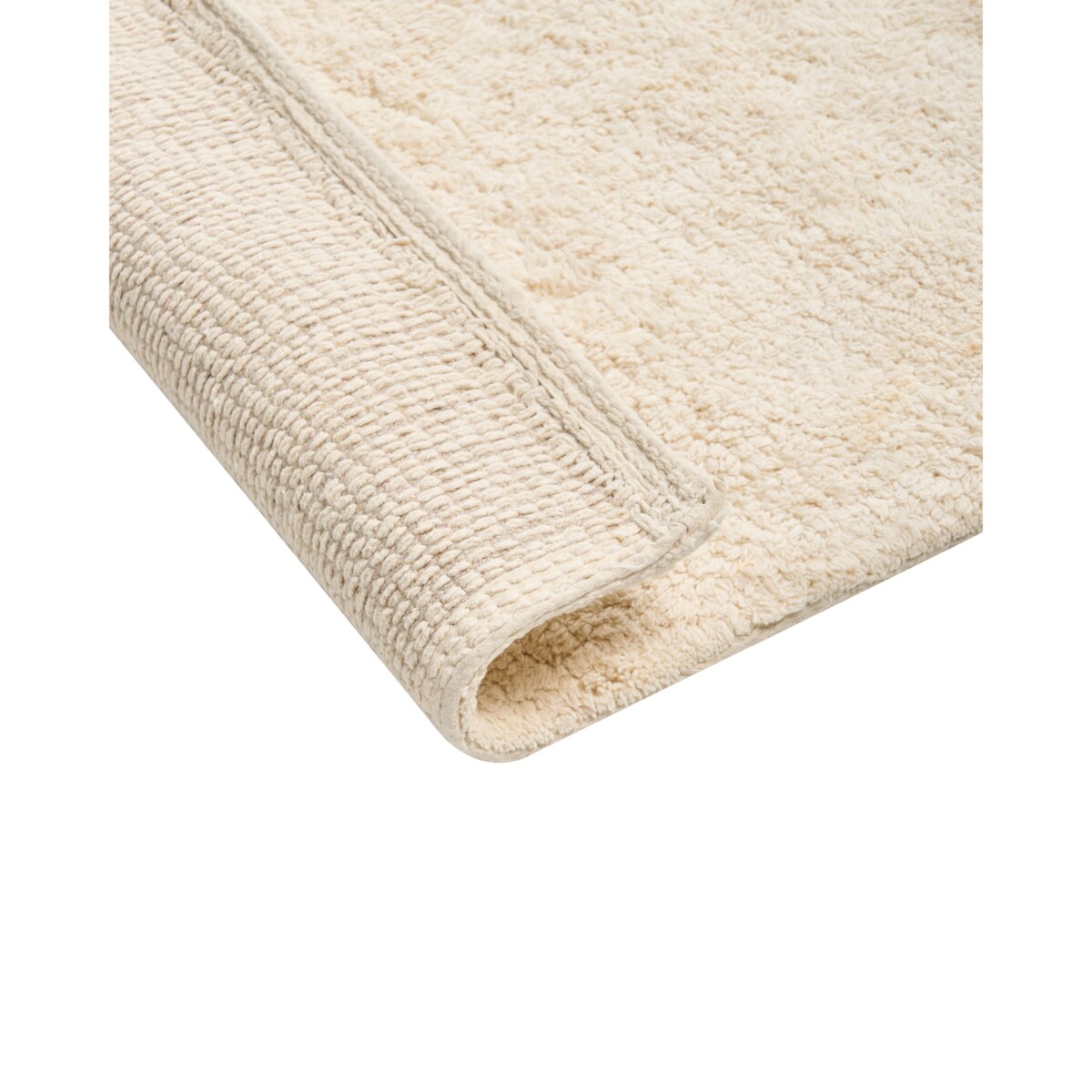 Dywanik łazienkowy GOELA Złamana biel 60 x 90 cm Bawełna