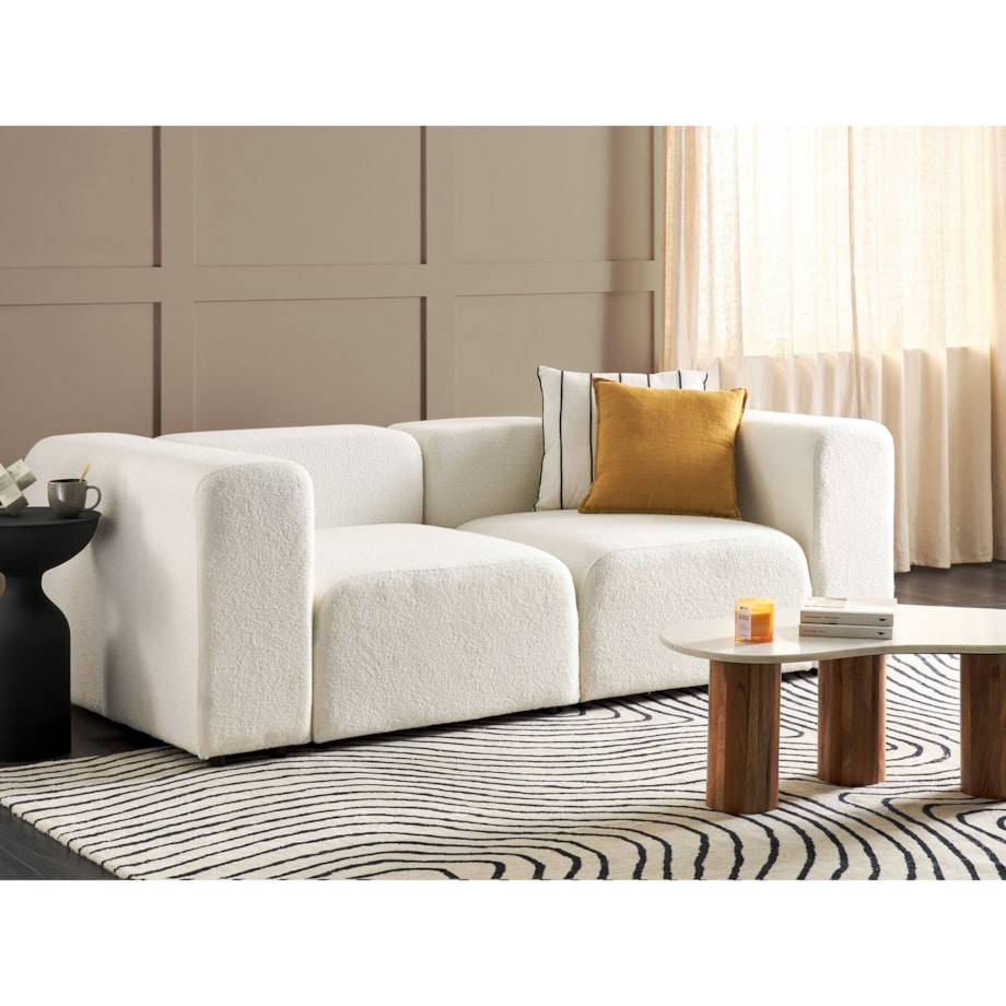 Sofa modułowa 2-osobowa boucle biała FALSTERBO