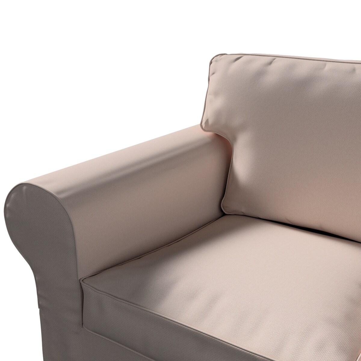 Pokrowiec na sofę Ektorp 3-osobową, nierozkładaną, pudrowy róż, 218 x 88 x 73 cm, Living