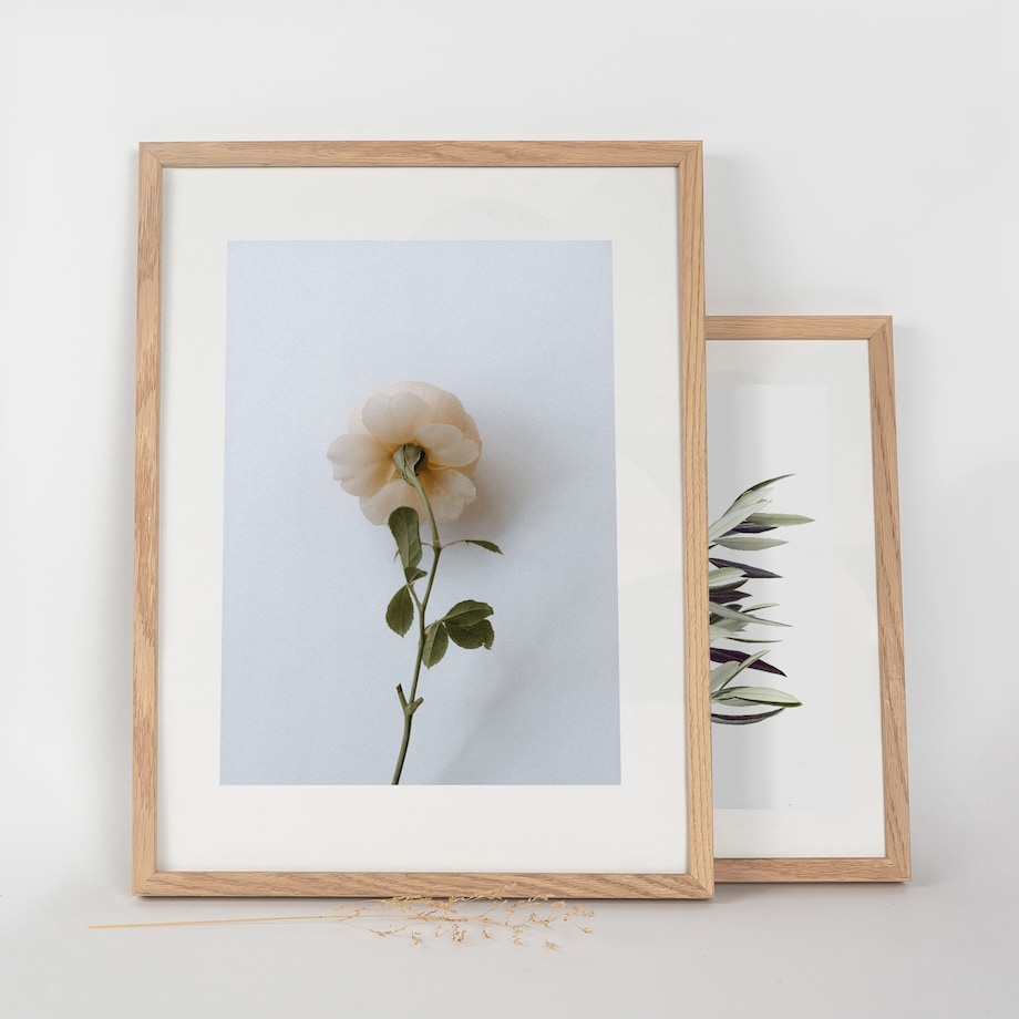 Ramka na zdjęcia 30x40 cm ramka drewniana dębowa naturalna foto ramka z litego drewna dębowego prostokątna OAK FRAMAI