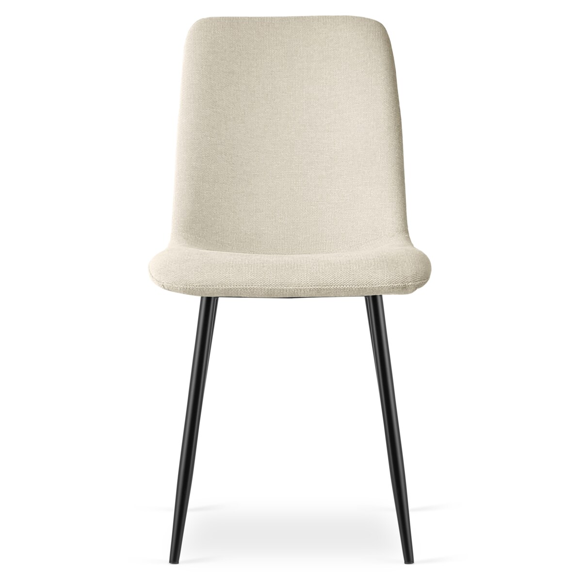 Krzesło RIFT w nowoczesnym stylu do jadalni - Beż / Nogi Kolor Czarny