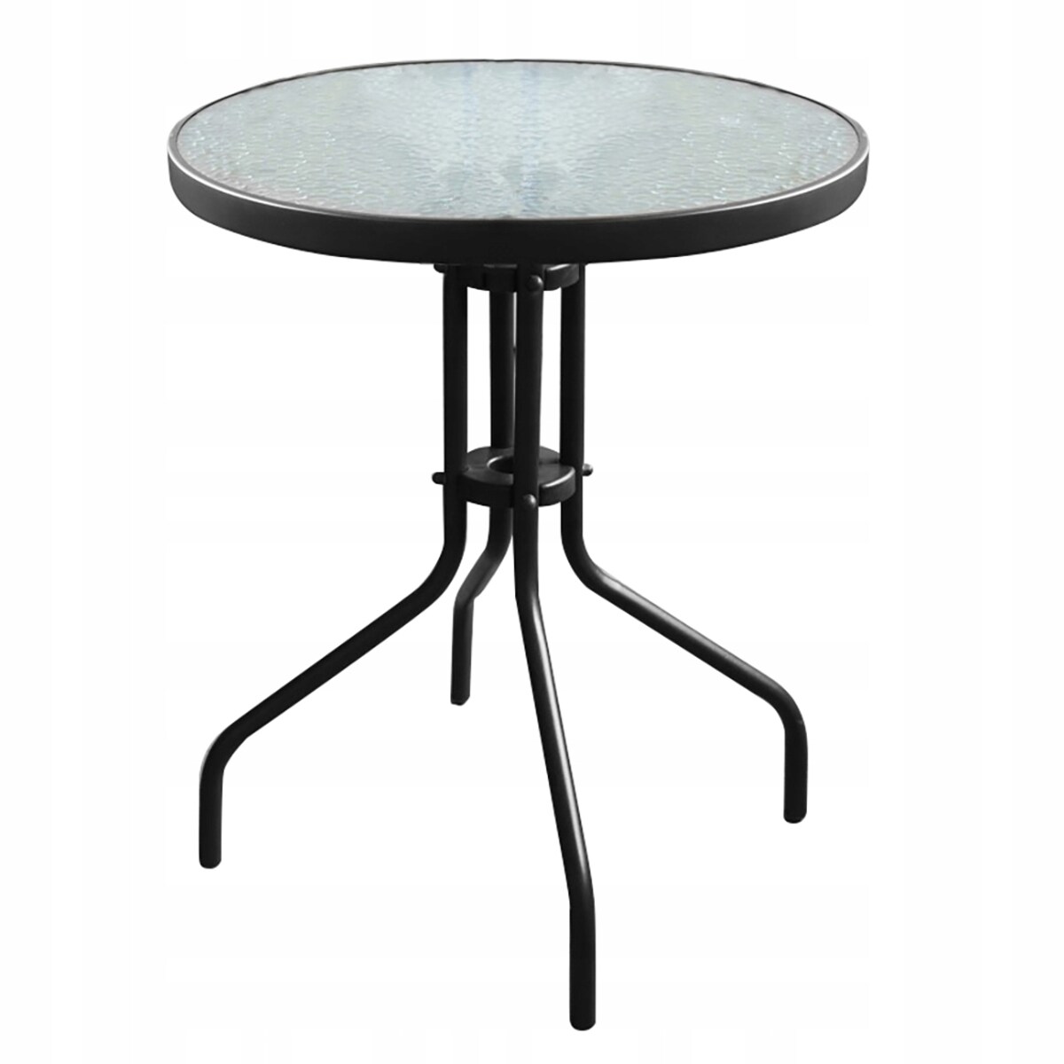 Zestaw mebli ogrodowych JUMI czarny komplet stół i krzesła ogród