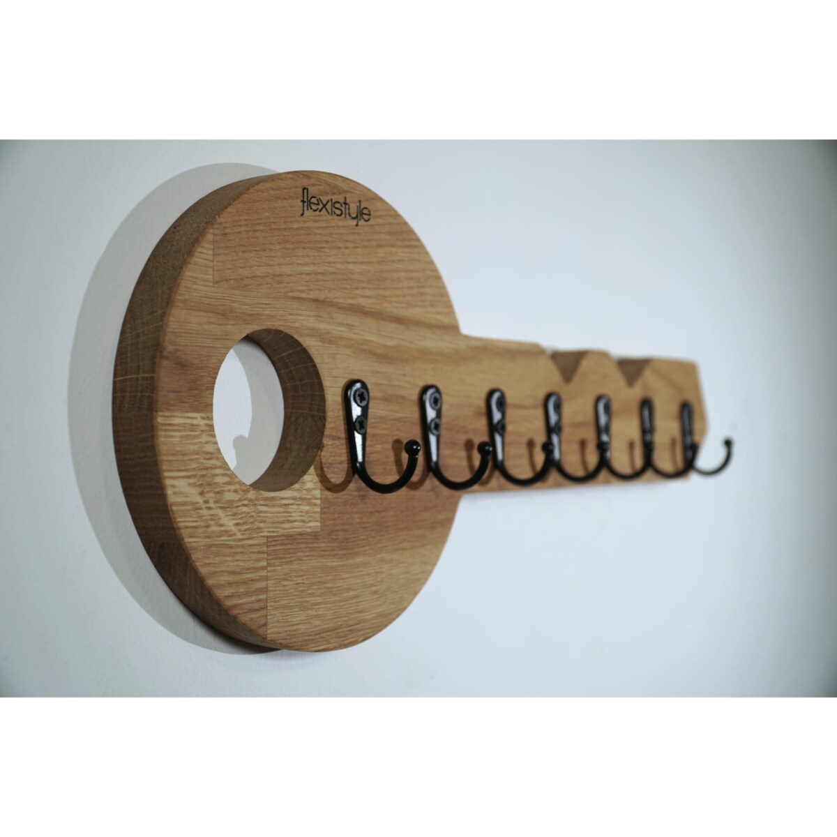 Drewniany wieszak na klucze Klucz Dębowy