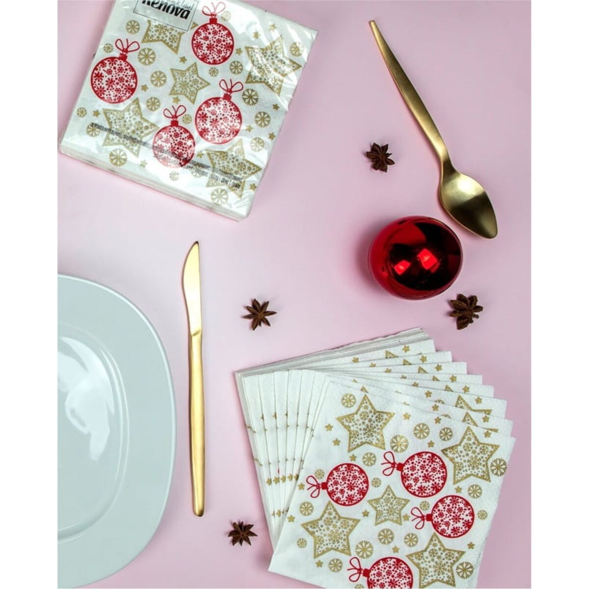 Serwetki Renova Xmas Stars&Balls 20szt