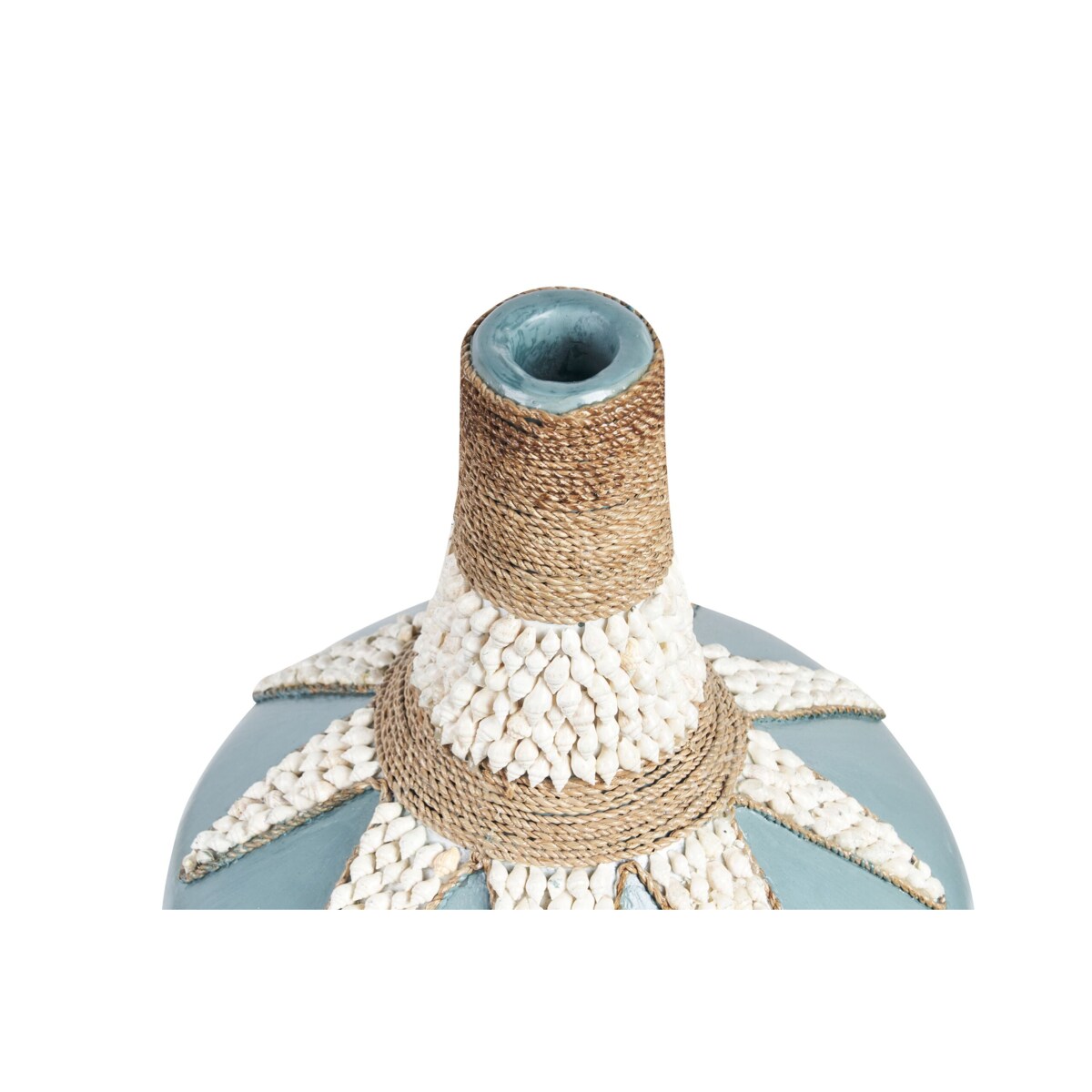 Wazon dekoracyjny z terakoty 43 cm niebieski SILAU